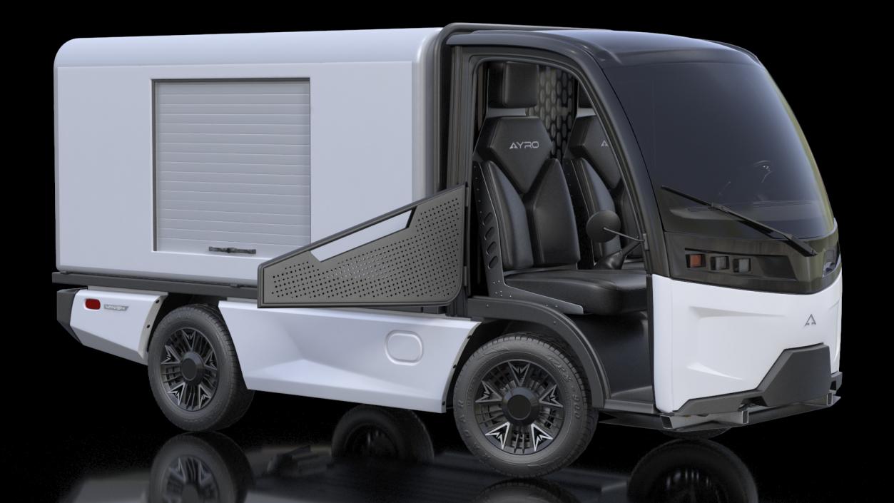 3D AYRO Vanish Electric Mini Box Truck Rigged for Cinema 4D