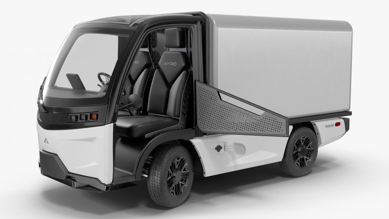 3D AYRO Vanish Electric Mini Box Truck Rigged for Cinema 4D