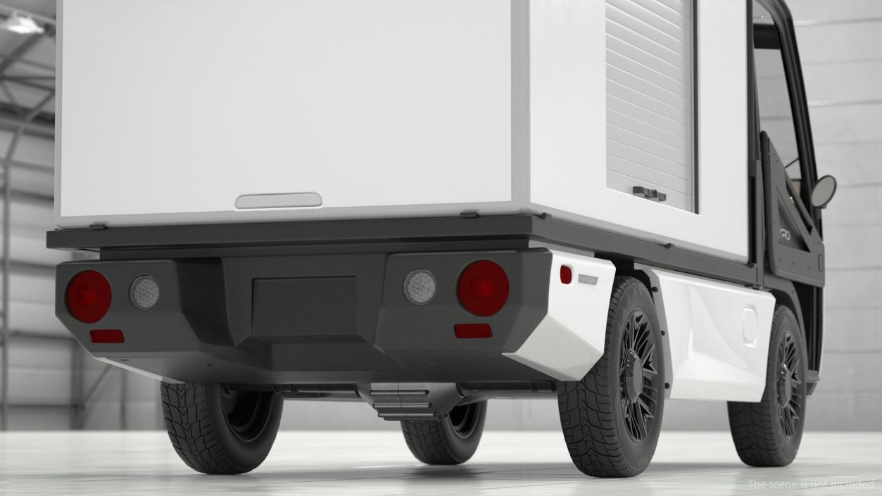 3D AYRO Vanish Electric Mini Box Truck Rigged for Cinema 4D