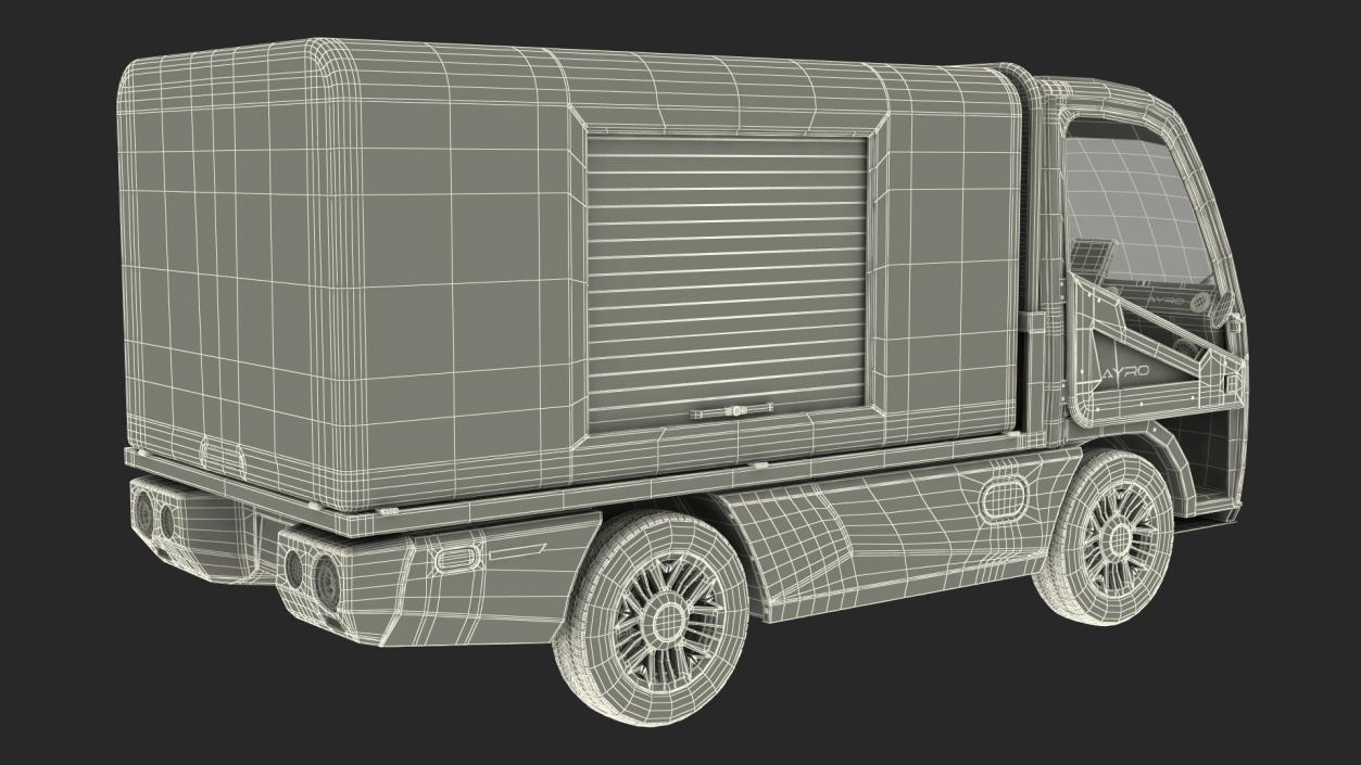 3D AYRO Vanish Electric Mini Box Truck Rigged for Cinema 4D