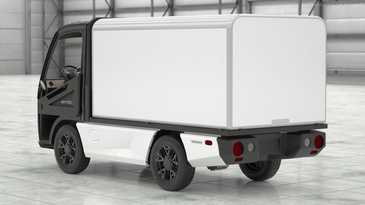 3D AYRO Vanish Electric Mini Box Truck Rigged for Cinema 4D