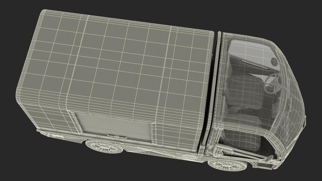 3D AYRO Vanish Electric Mini Box Truck Rigged for Cinema 4D