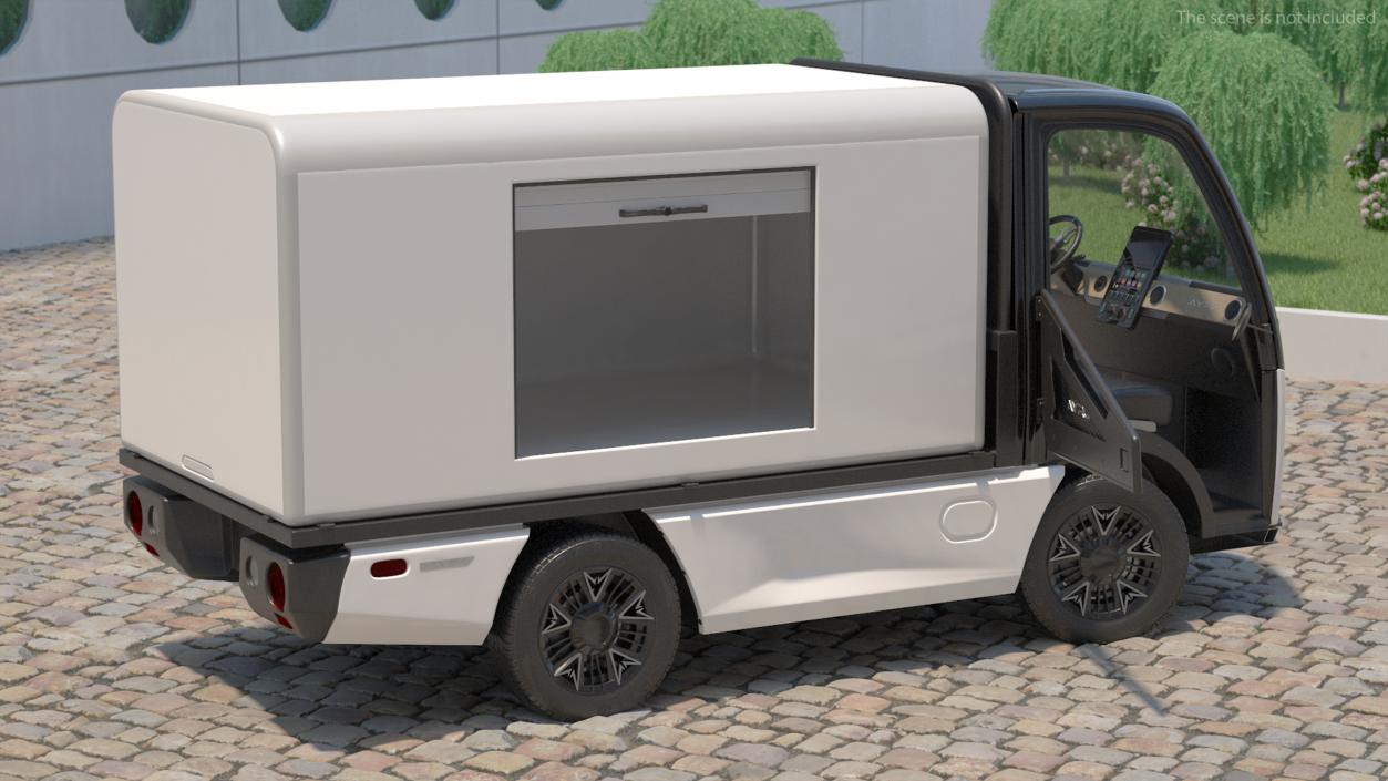 3D AYRO Vanish Electric Mini Box Truck Rigged for Cinema 4D