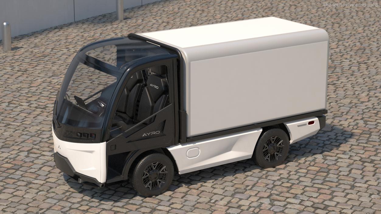 3D AYRO Vanish Electric Mini Box Truck Rigged for Cinema 4D