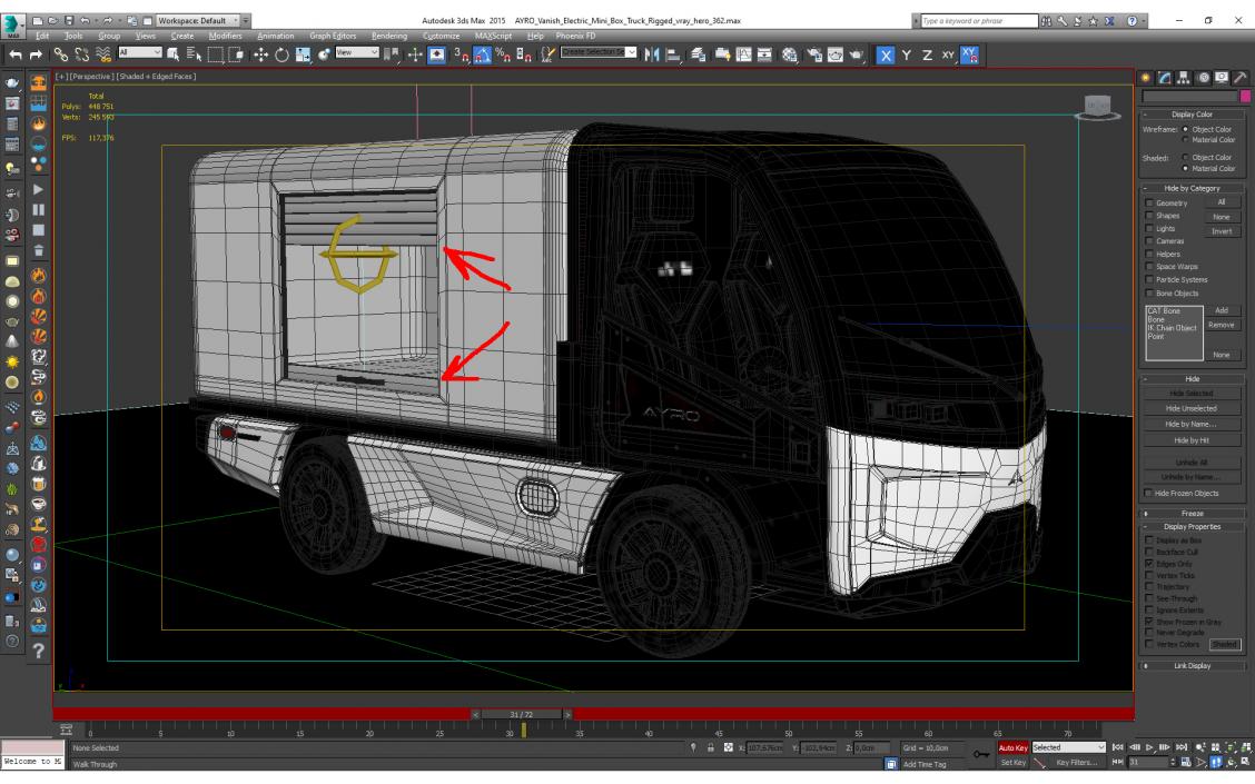 3D AYRO Vanish Electric Mini Box Truck Rigged for Cinema 4D