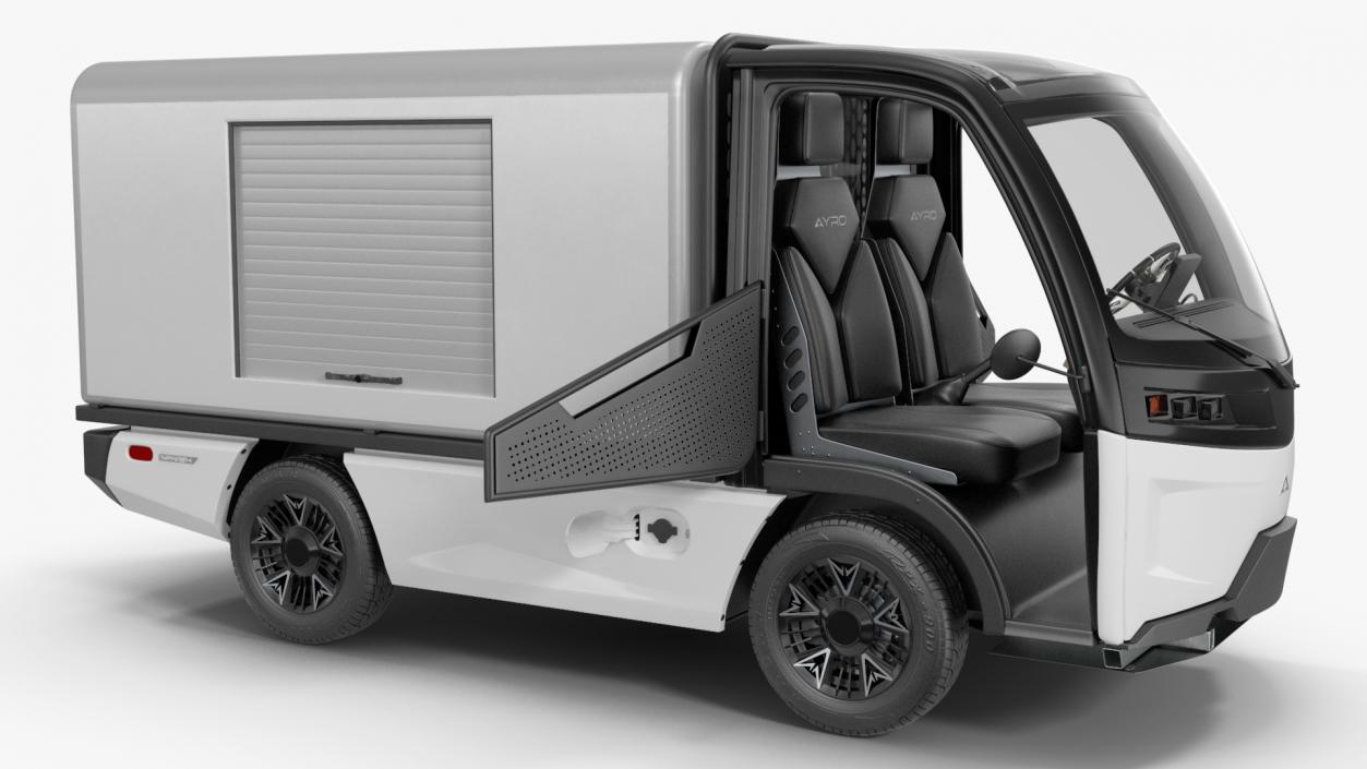 3D AYRO Vanish Electric Mini Box Truck Rigged for Cinema 4D