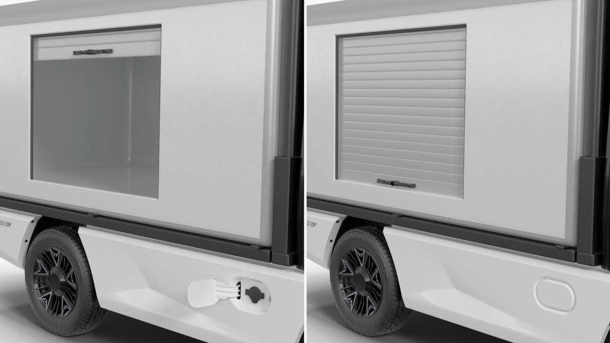 3D AYRO Vanish Electric Mini Box Truck Rigged for Cinema 4D