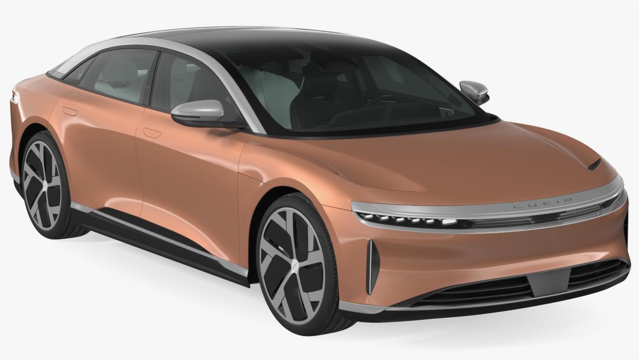 3D Lucid Air 2021 Electric Luxury Sedan Rigged model