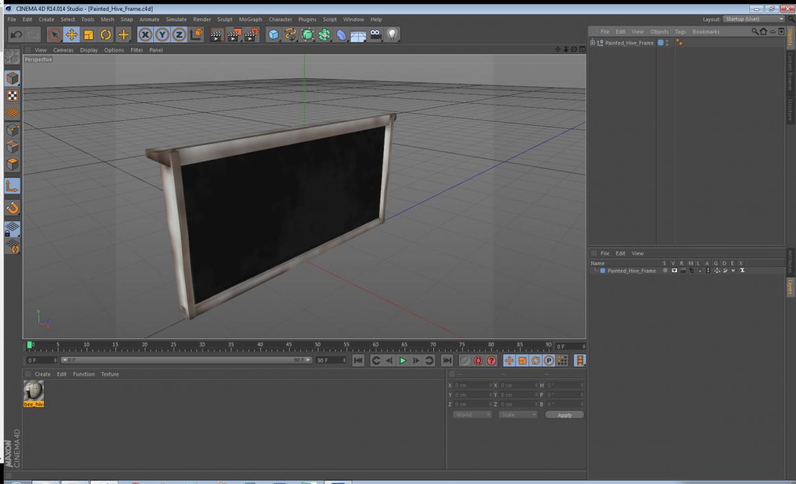 3D Painted Hive Frame model