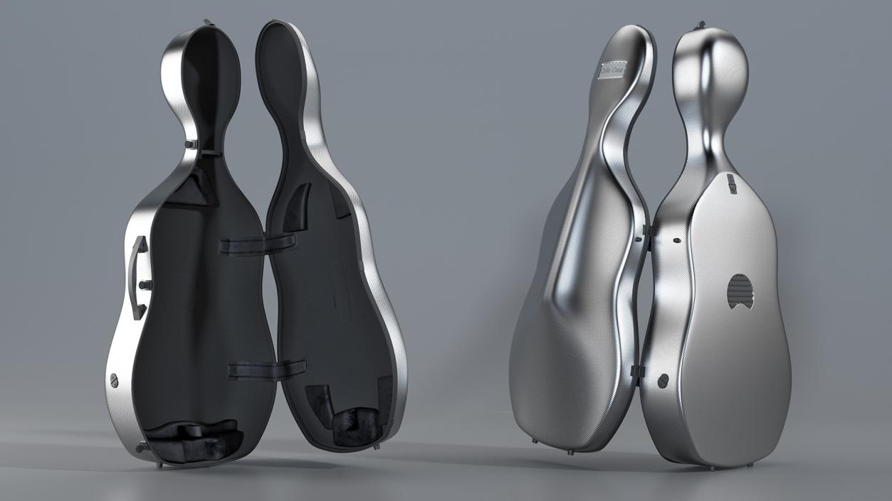 Open Carbon Cello Case 3D