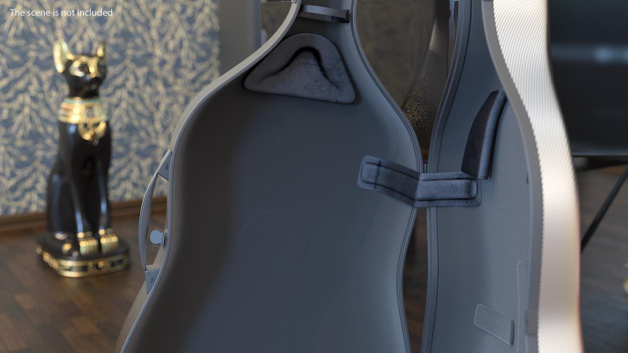 Open Carbon Cello Case 3D