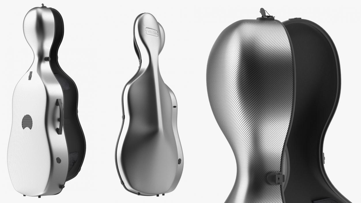 Open Carbon Cello Case 3D