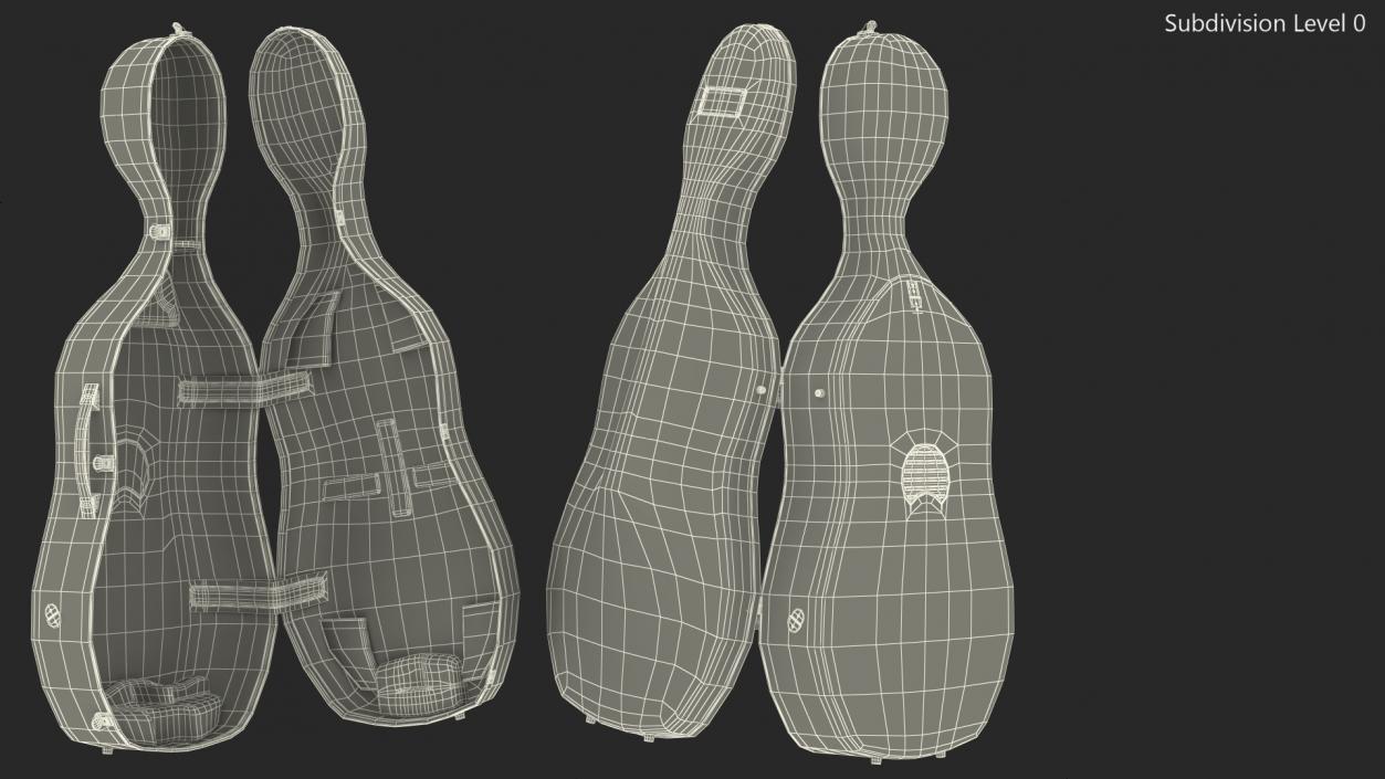 Open Carbon Cello Case 3D