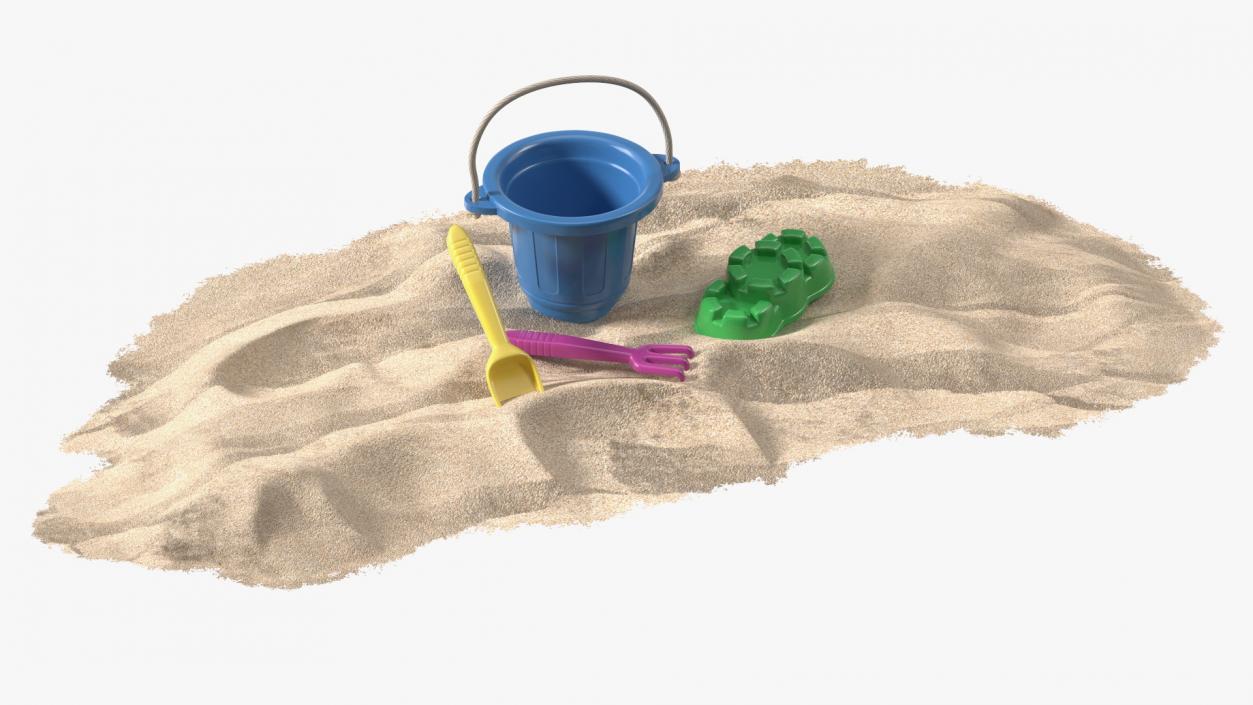 Beach Sand Toys Set 3D model