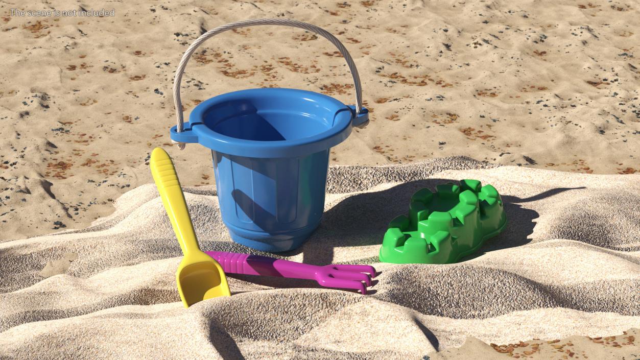 Beach Sand Toys Set 3D model