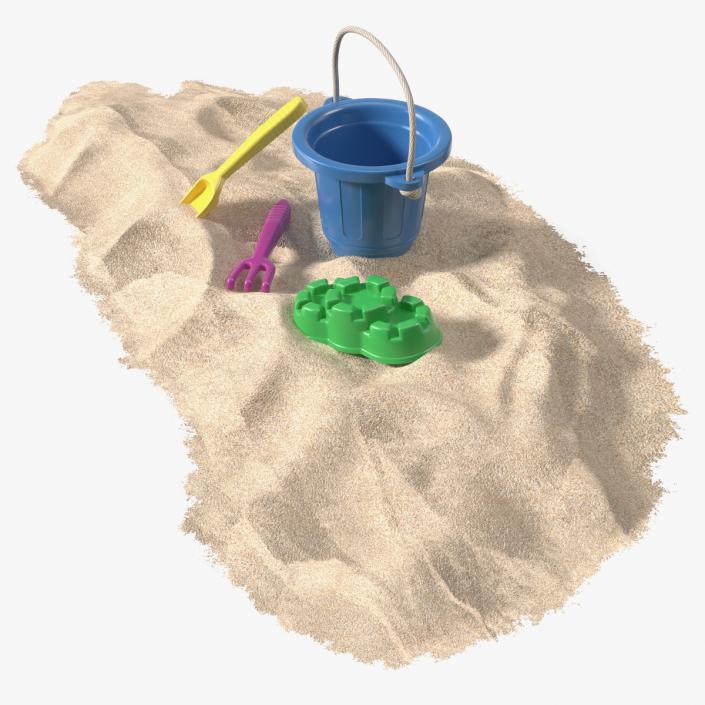 Beach Sand Toys Set 3D model