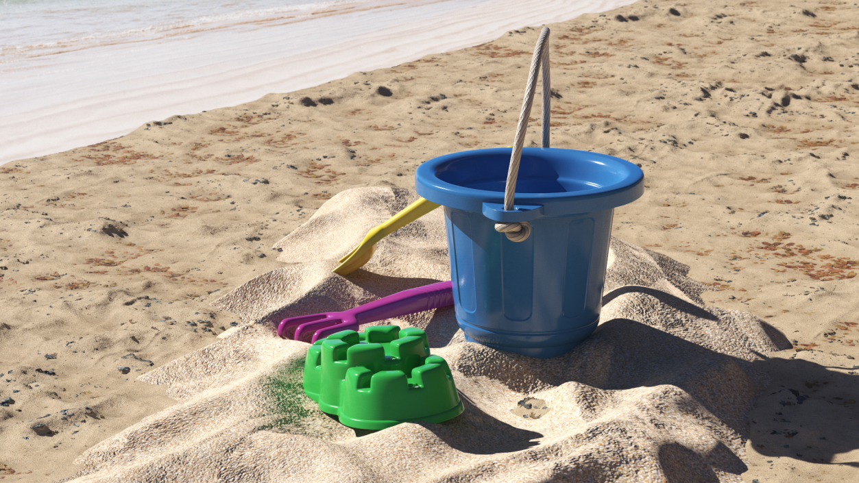 Beach Sand Toys Set 3D model