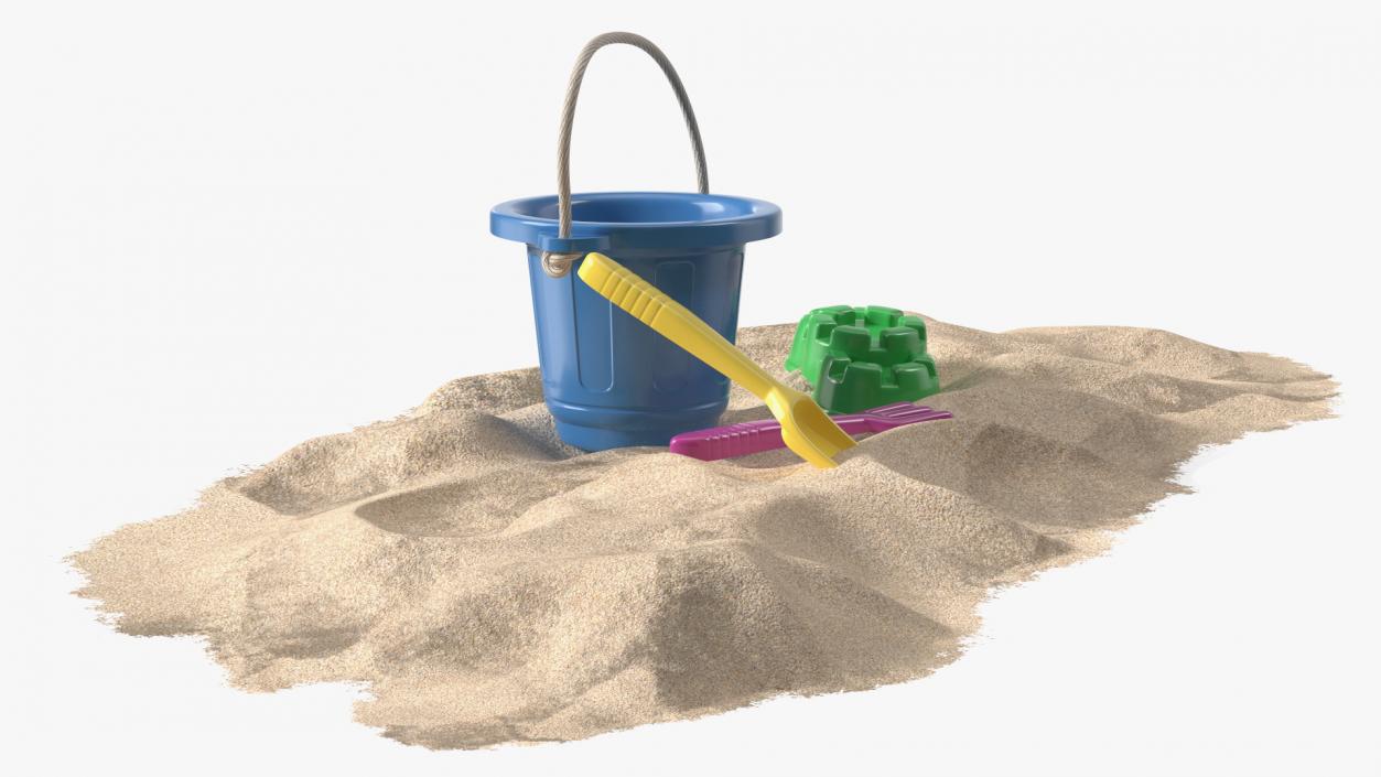 Beach Sand Toys Set 3D model