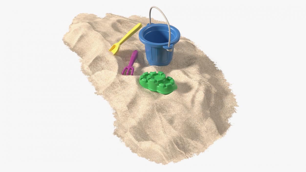 Beach Sand Toys Set 3D model