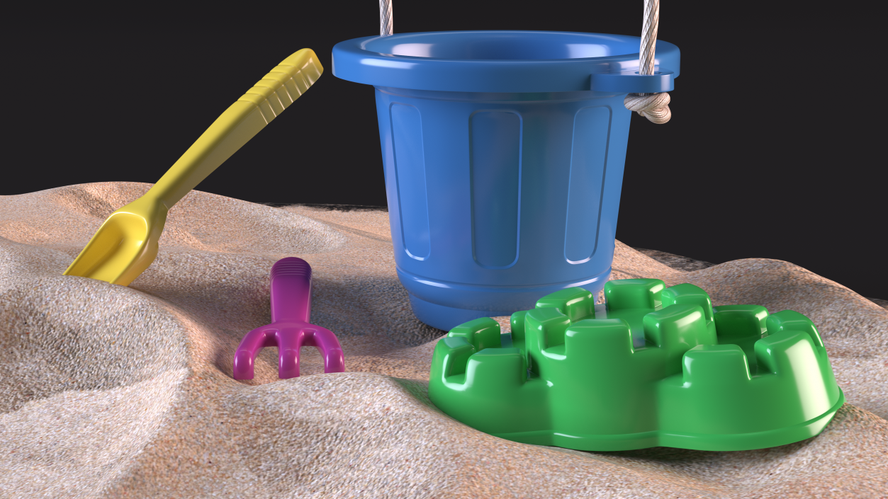 Beach Sand Toys Set 3D model