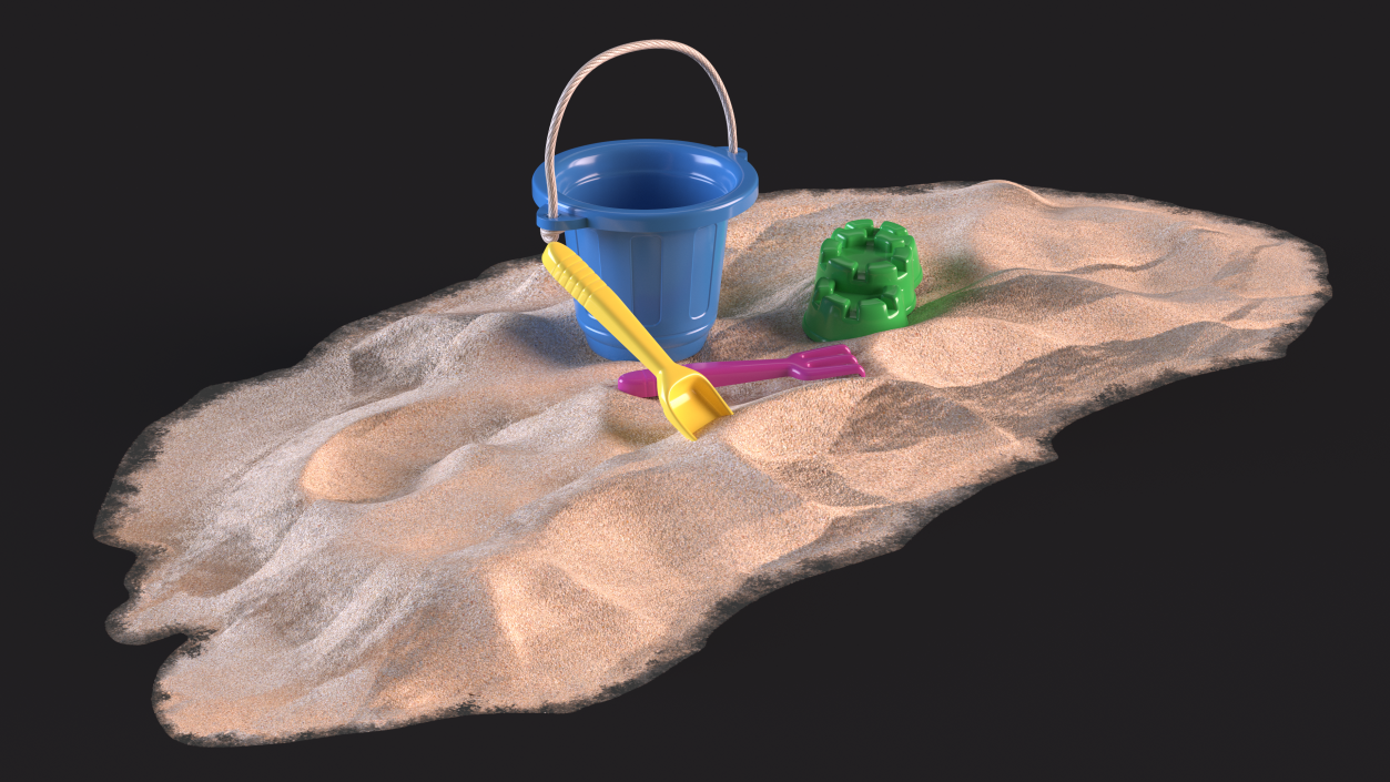 Beach Sand Toys Set 3D model