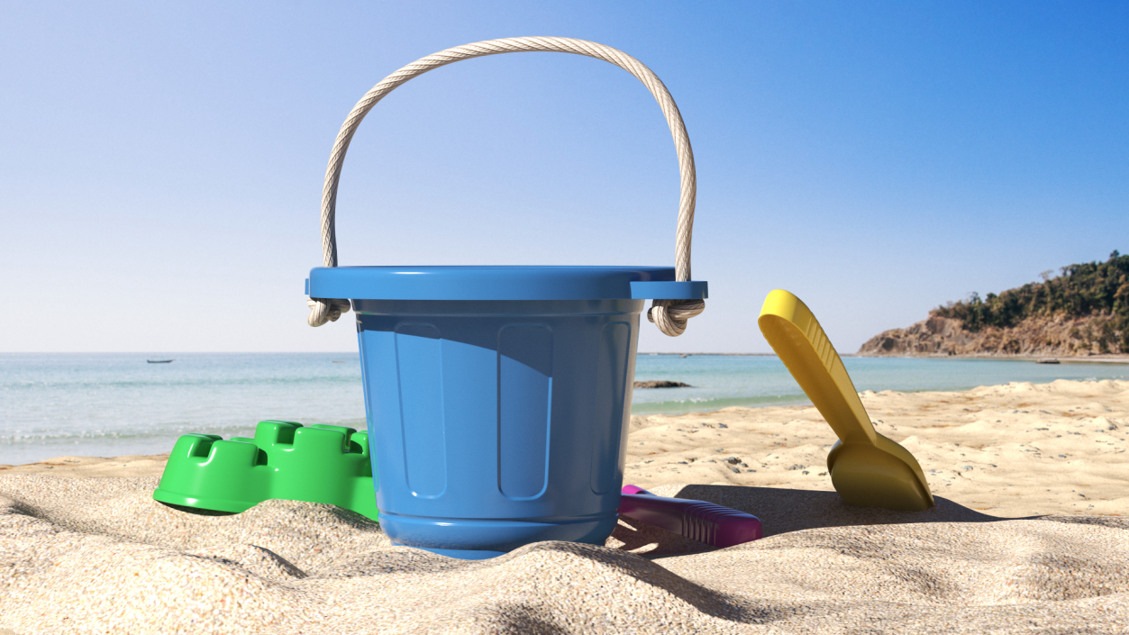 Beach Sand Toys Set 3D model