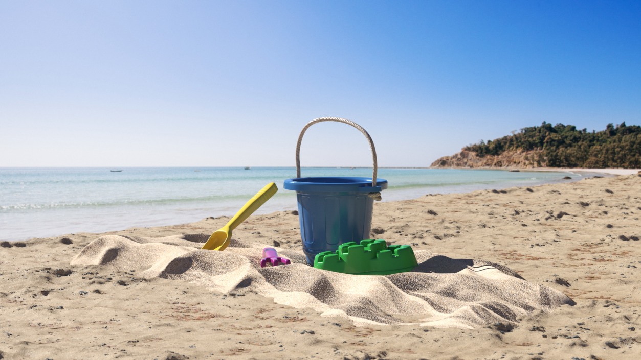 Beach Sand Toys Set 3D model