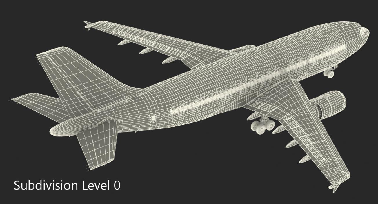 Airbus A310 300F Cargo Aircraft FedEx Express Rigged 3D