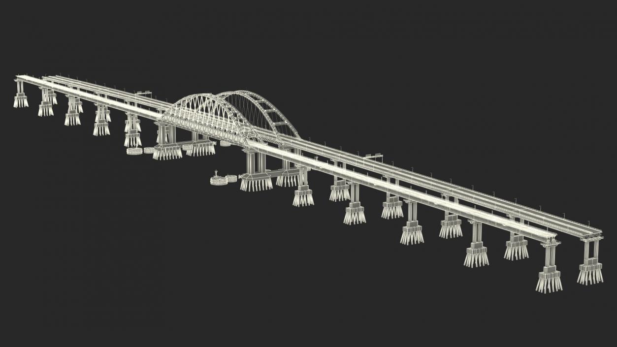 3D model Fragment of the Crimean Bridge