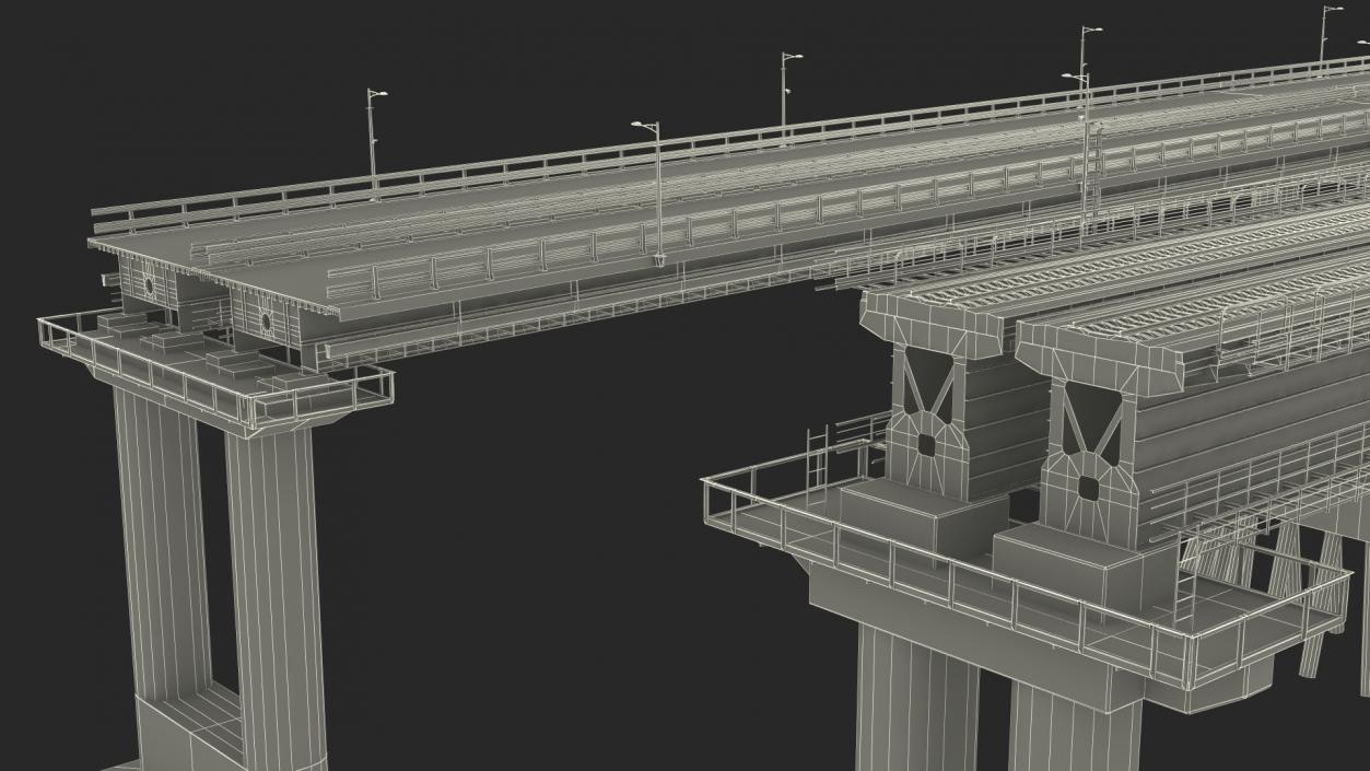 3D model Fragment of the Crimean Bridge