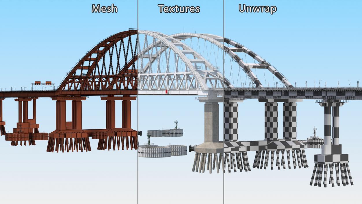 3D model Fragment of the Crimean Bridge