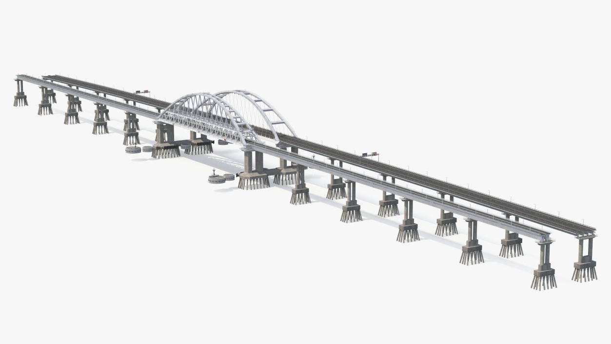 3D model Fragment of the Crimean Bridge