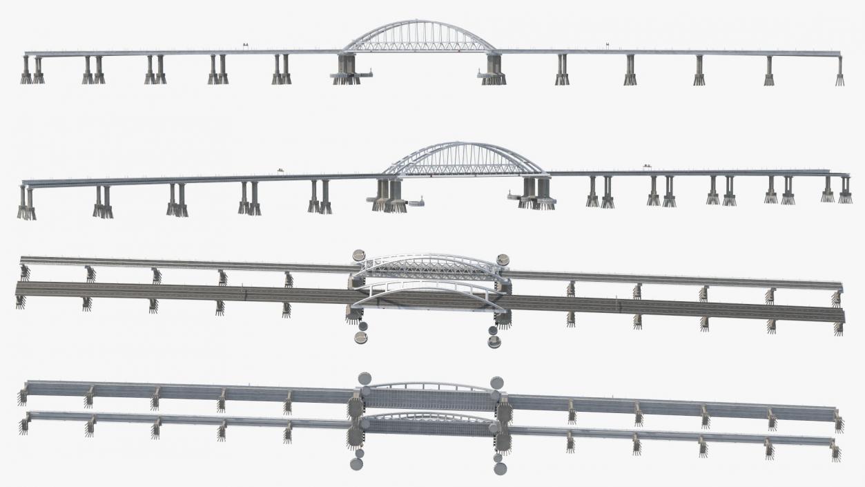 3D model Fragment of the Crimean Bridge