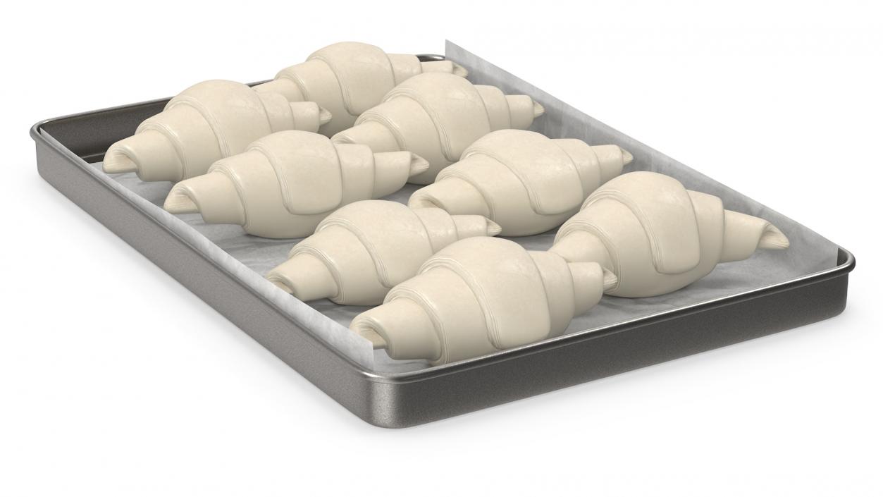 Traditional French Croissants Dough 2 3D