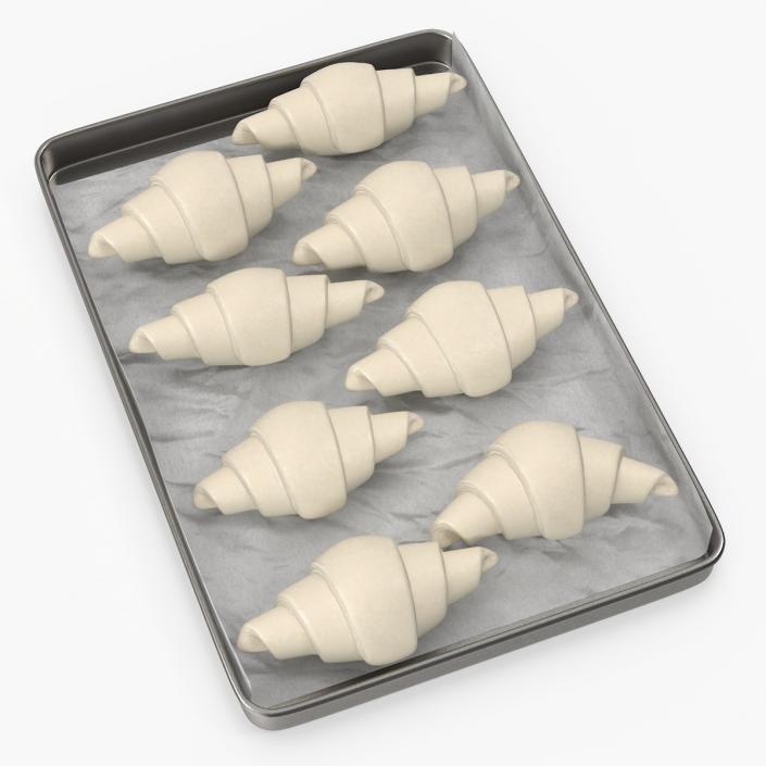 Traditional French Croissants Dough 2 3D