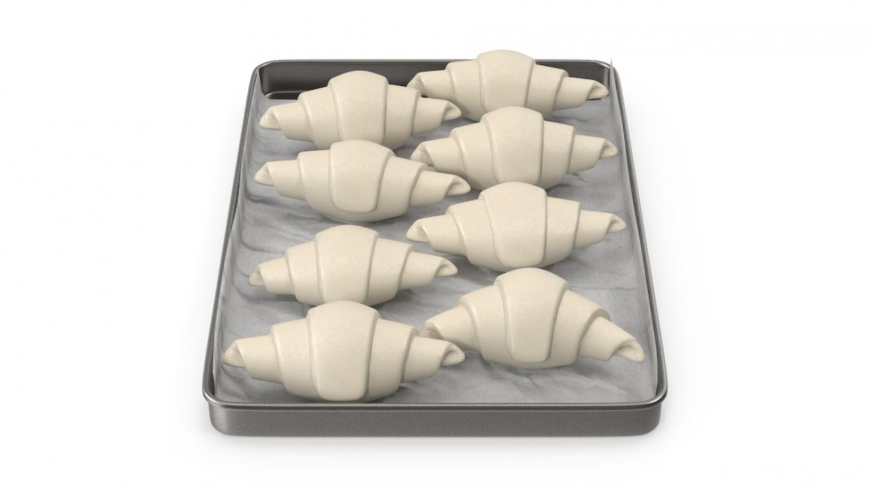 Traditional French Croissants Dough 2 3D