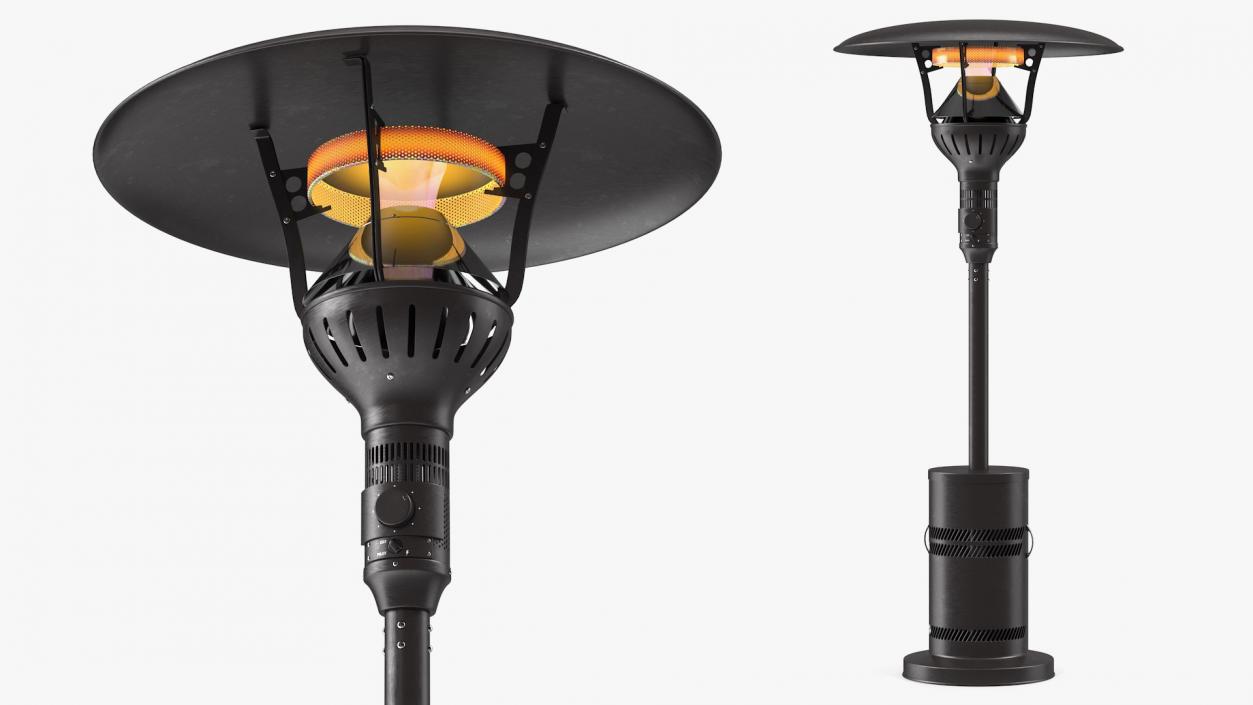 3D Portable Propane Gas Patio Heater On