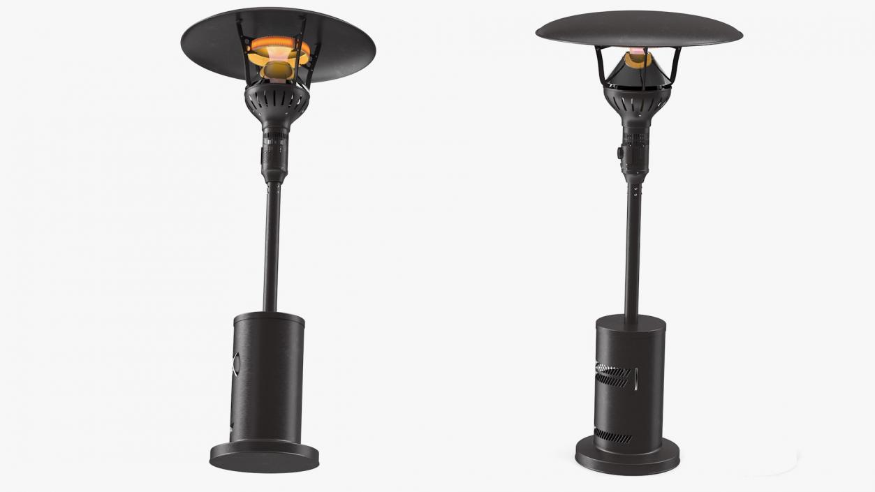 3D Portable Propane Gas Patio Heater On