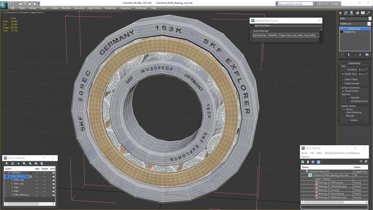 3D Cylindrical Roller Bearing