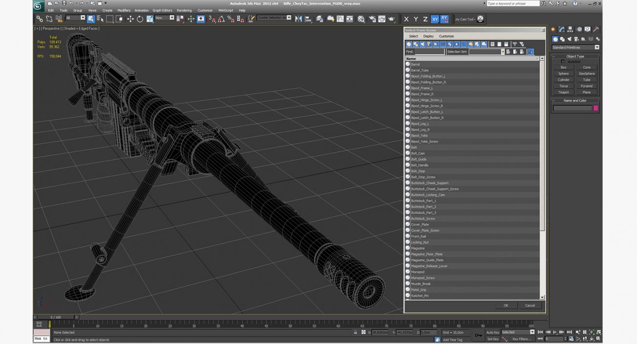 3D Rifle CheyTac Intervention M200