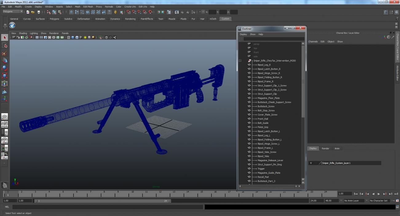 3D Rifle CheyTac Intervention M200