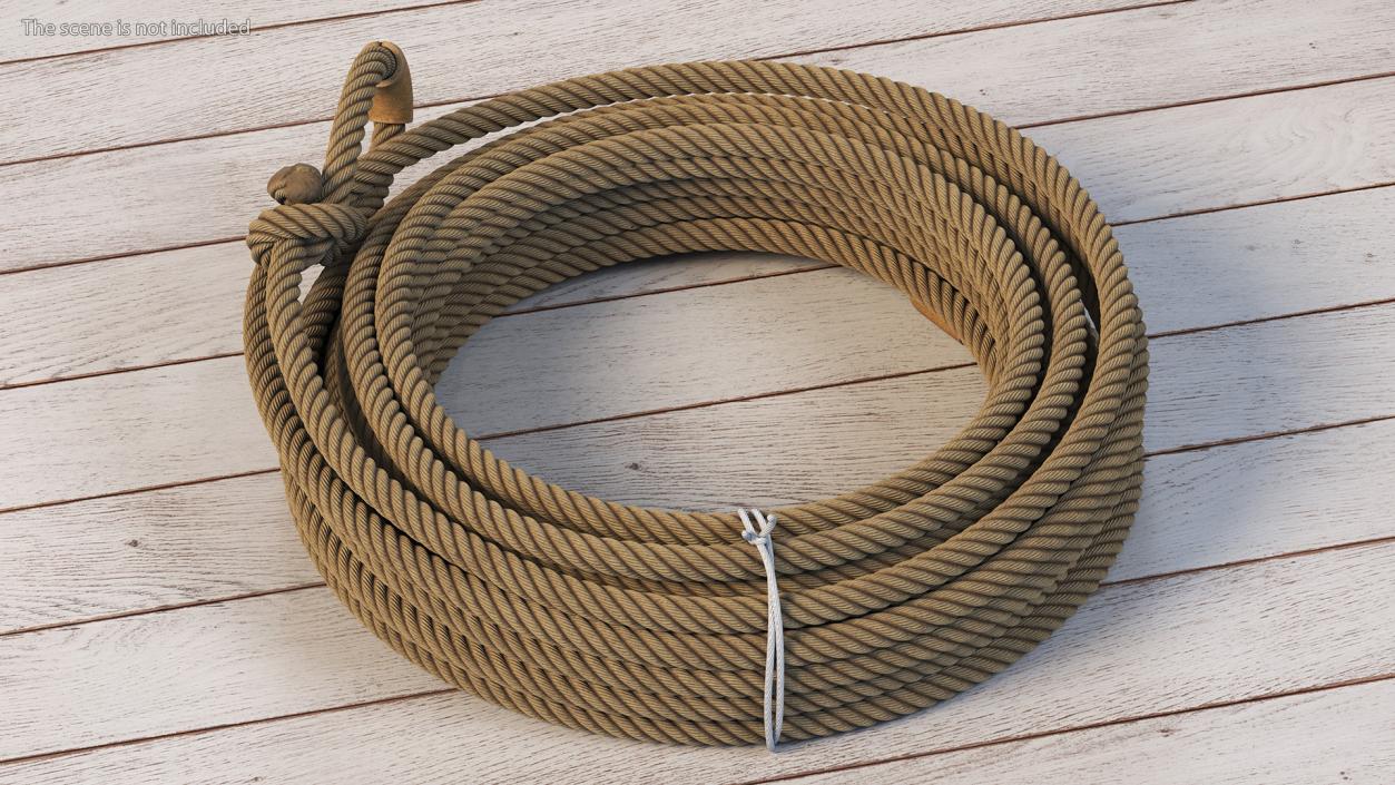 3D Rodeo Lasso Rope Folded model