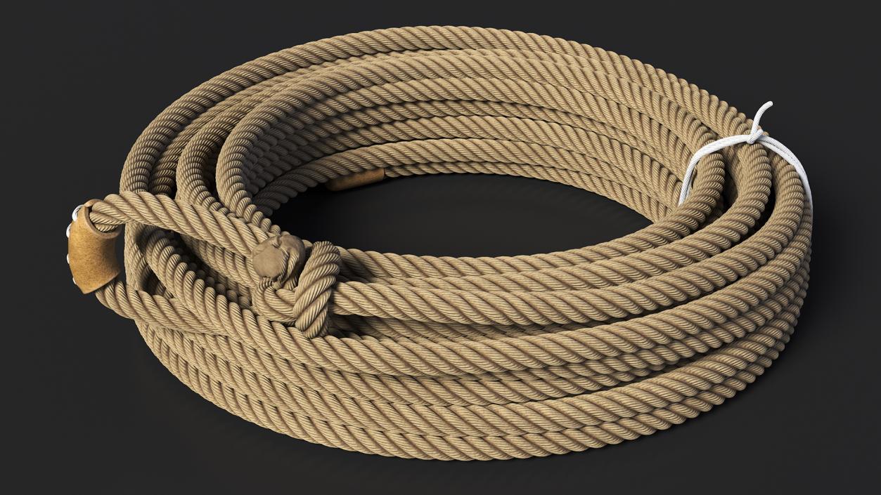 3D Rodeo Lasso Rope Folded model