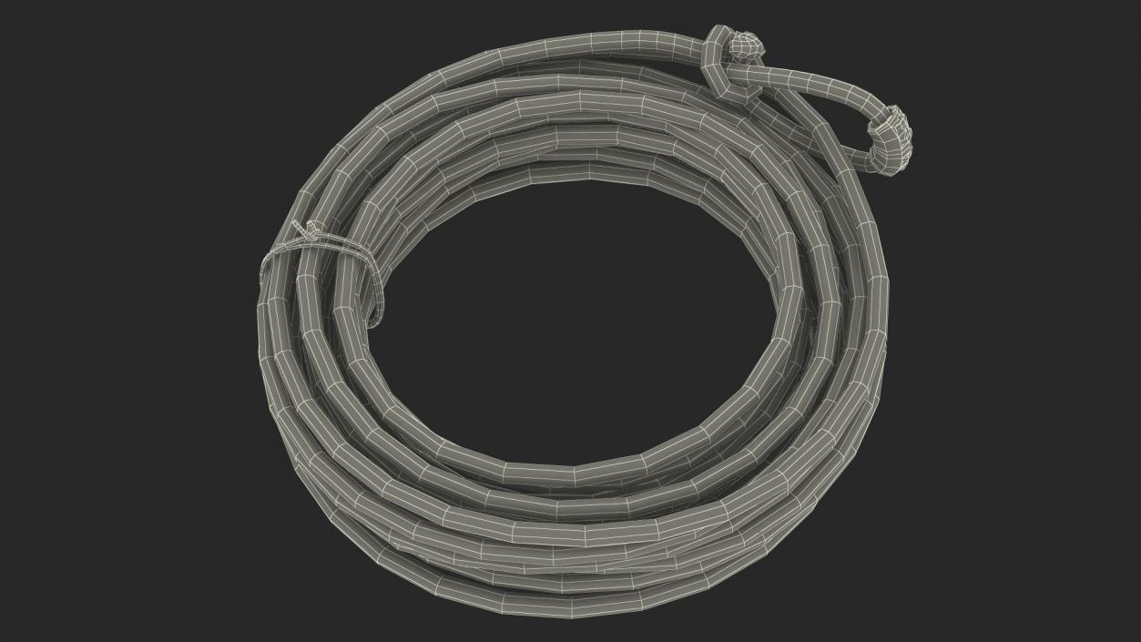 3D Rodeo Lasso Rope Folded model