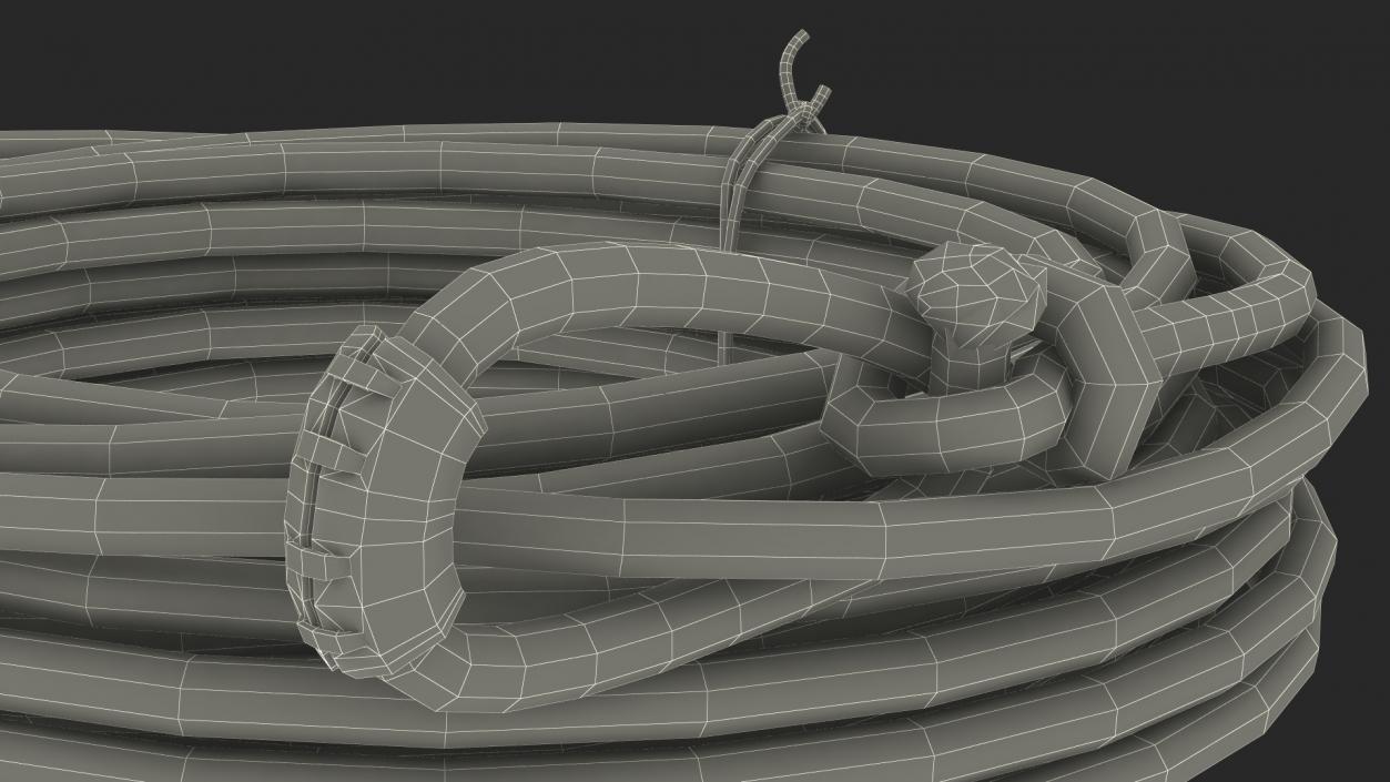 3D Rodeo Lasso Rope Folded model