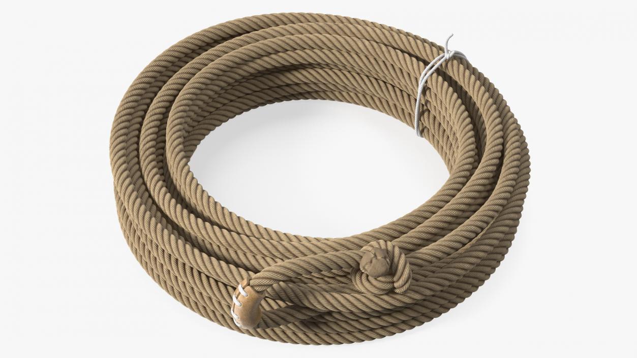 3D Rodeo Lasso Rope Folded model