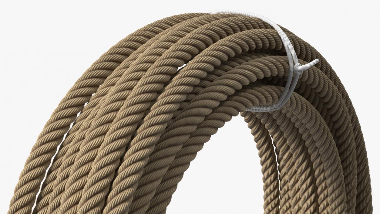 3D Rodeo Lasso Rope Folded model