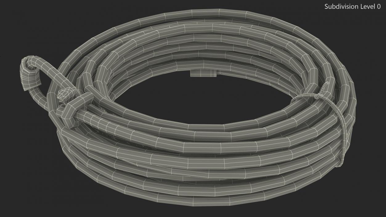 3D Rodeo Lasso Rope Folded model