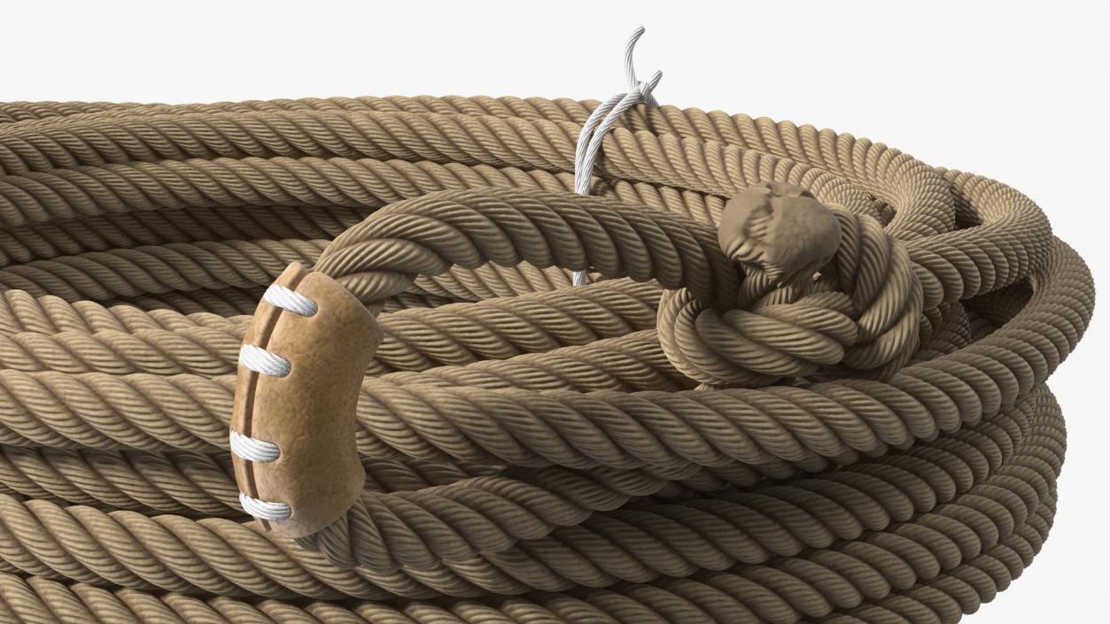 3D Rodeo Lasso Rope Folded model