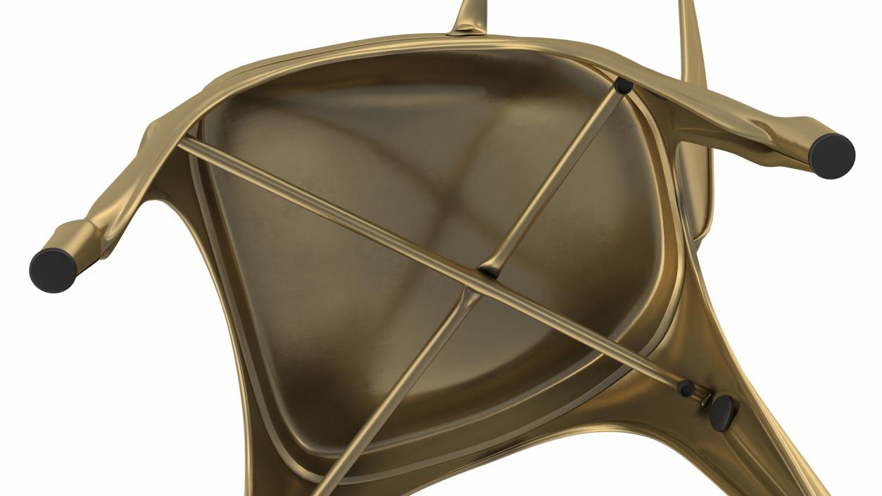 3D model Bronze Folding Chair